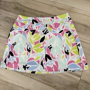 Tommy Bahama Golf Skort Skirt Tropical Hawaiian Floral Print Womens Size M